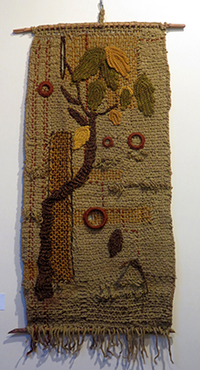 Crochet & Woven Hanging by Lorraine Lintern